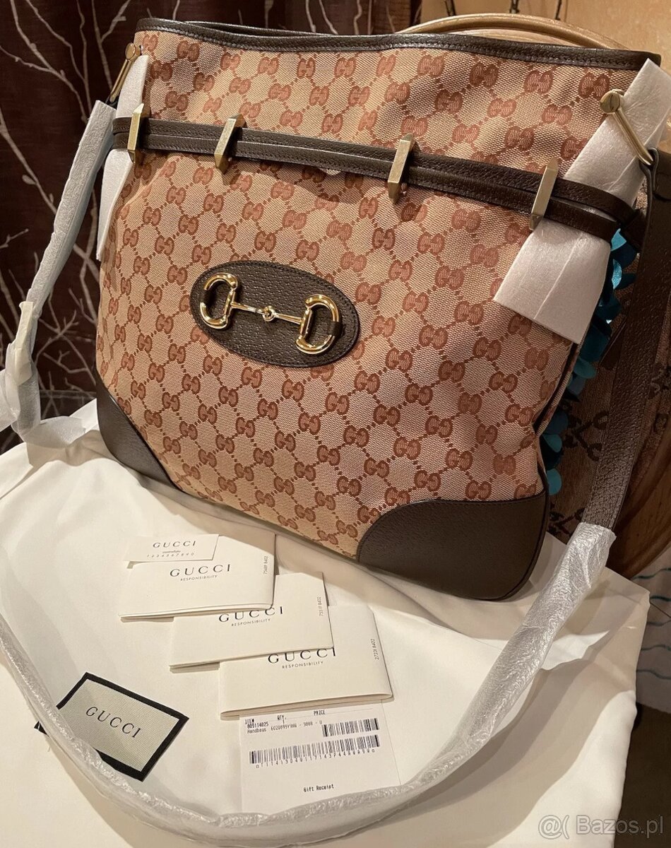 Torebka Damska Gucci Horsebit 1955 GG Supreme - Nowa z Metka