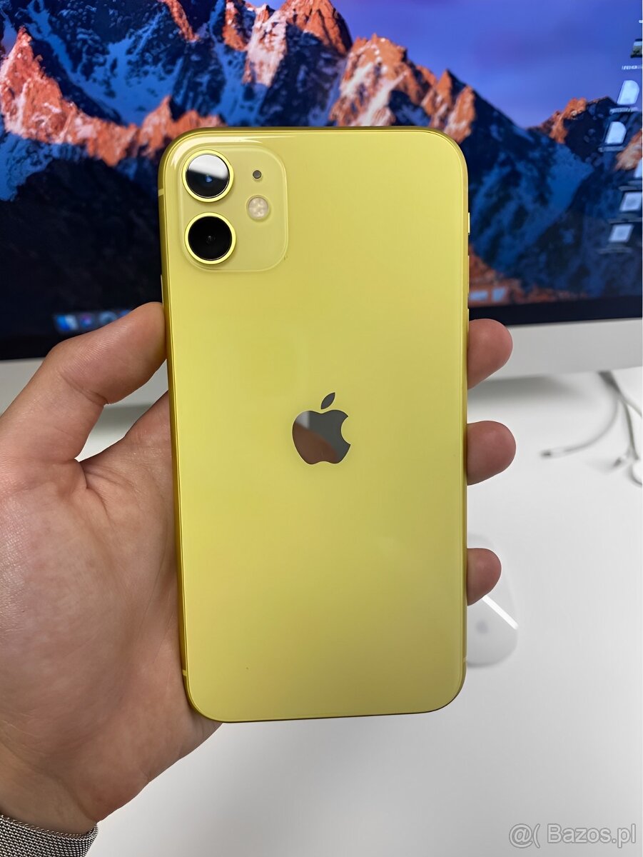 iPhone 11 Yellow KONDYCJA BATERII 100% TOP