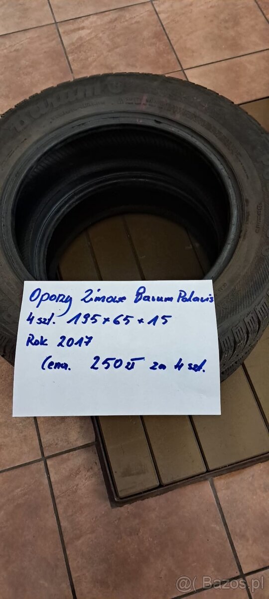 Opony zimowe 195x65x15 - 4 szt