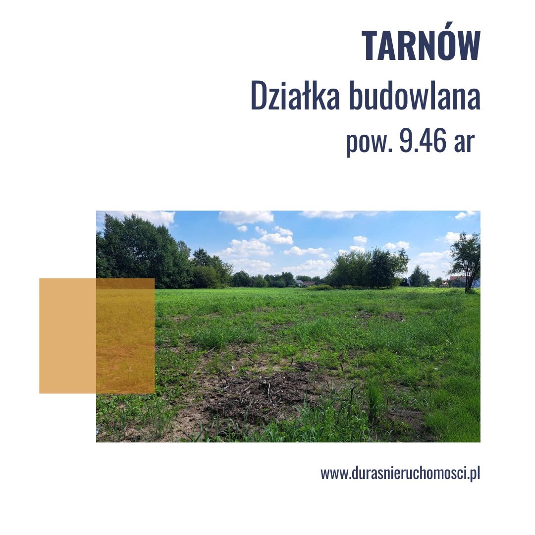 Tarnów działka budowlana 9,46 ar