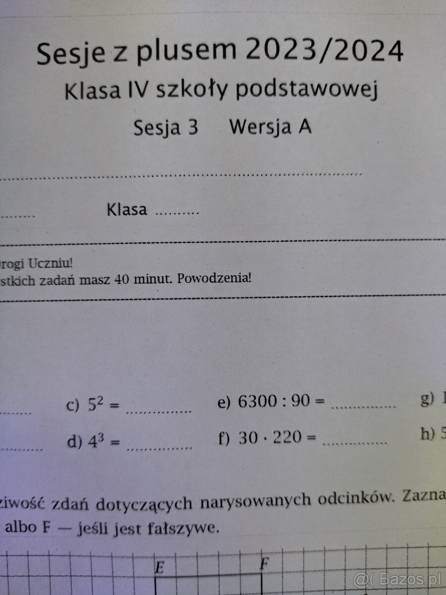 SESJA  z plusem nr 2 klasa 4-8