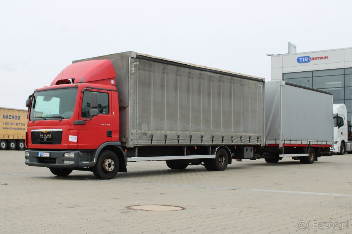 MAN TGL 12.180 4X2 BL, EURO 5, + PRZYCZEPA GTS PJL 95