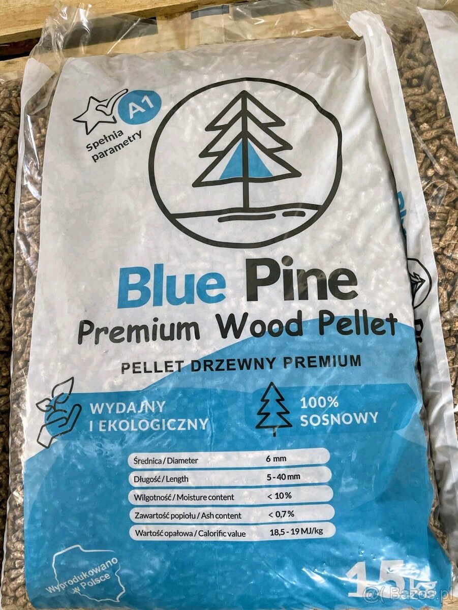 Pellet Blue Pine Premium, Wysokokaloryczny, Polska Jakość