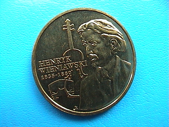 Moneta 2 zł 2001 rok - Henryk Wieniawski w kapslu