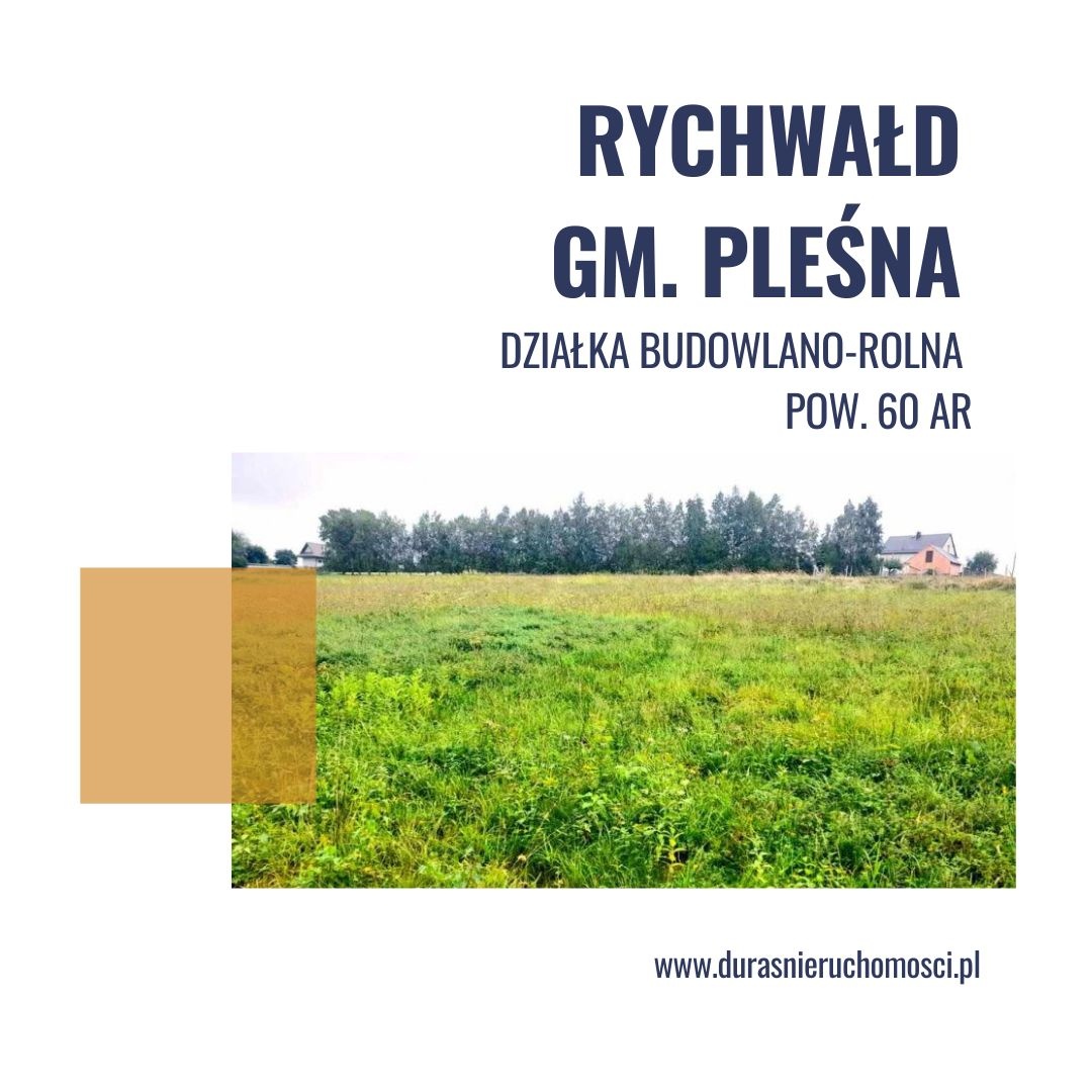 Działka Budowlano-Rolna 60ar, Rychwałd