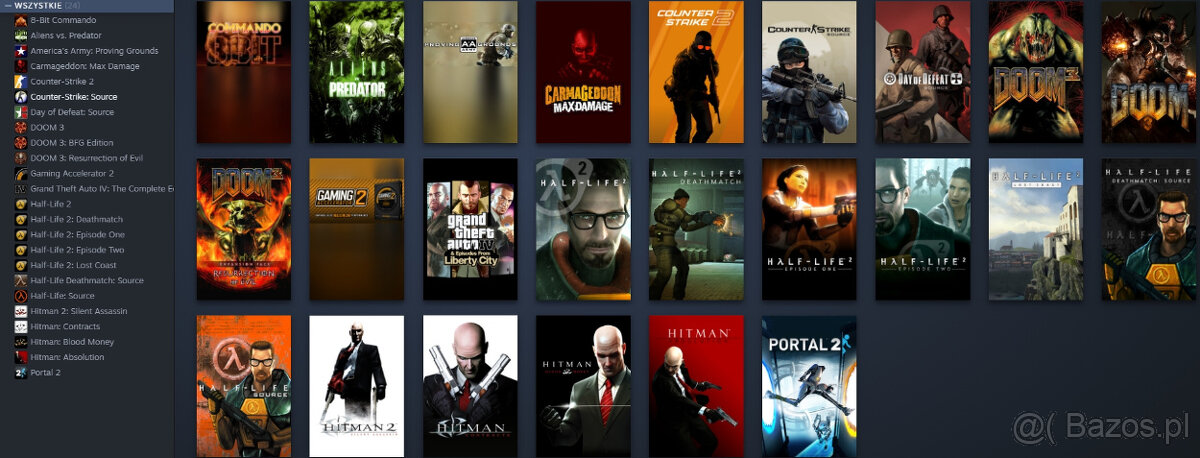 Steam AvP CS2 GTA4 Doom3 HL2 Hitman Portal2 L4D2 TF2 DoD Lab