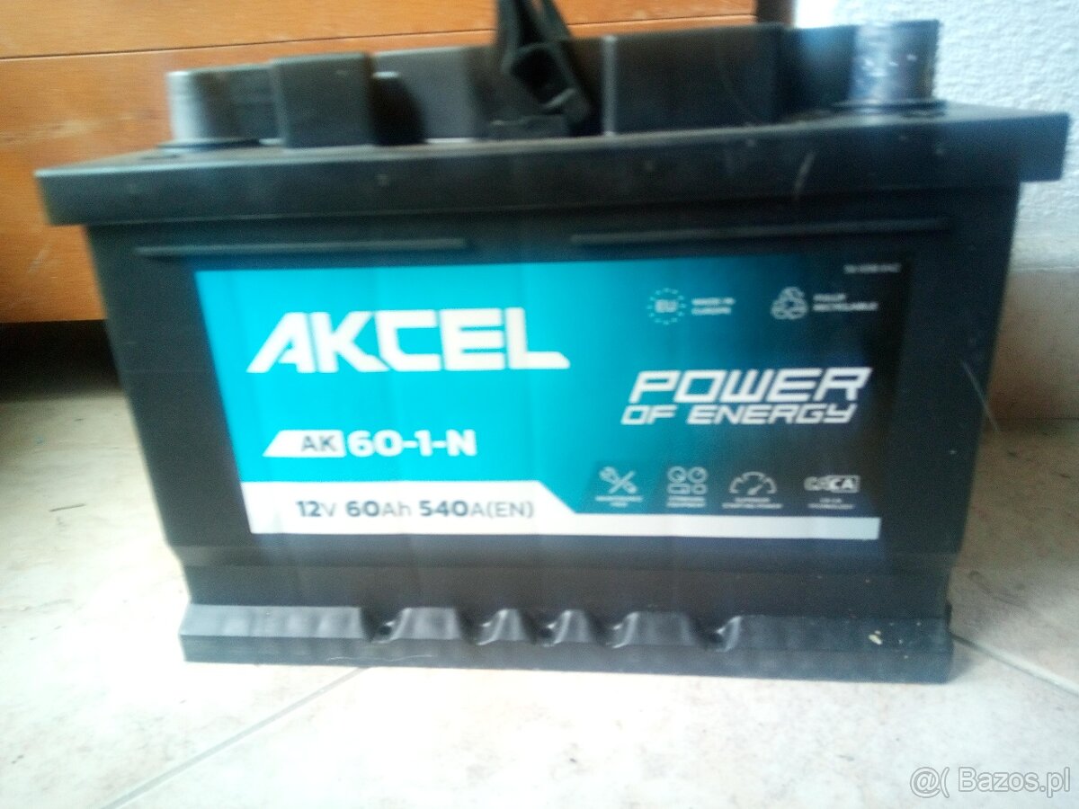 Akumulator AKCEL AK-60-1-N 60Ah 540A P+