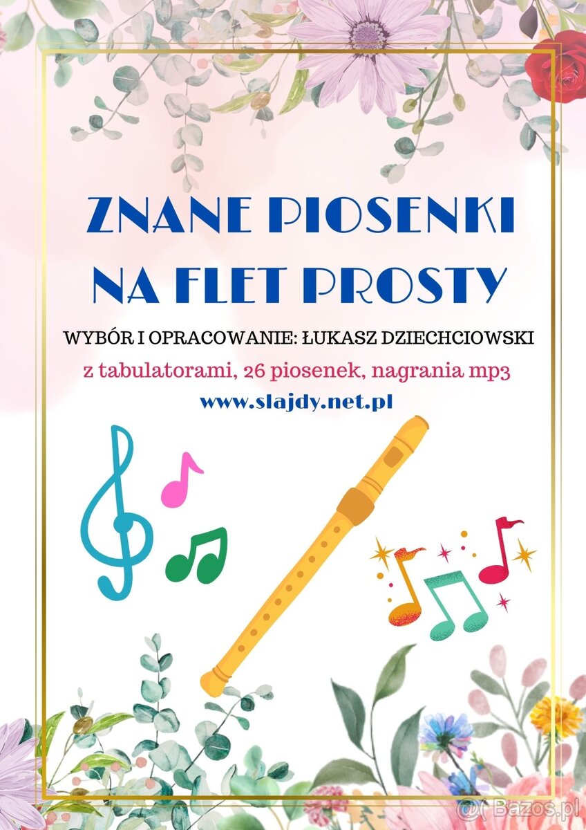 Znane piosenki na flet prosty - nuty, tabulatura, 26 mp3