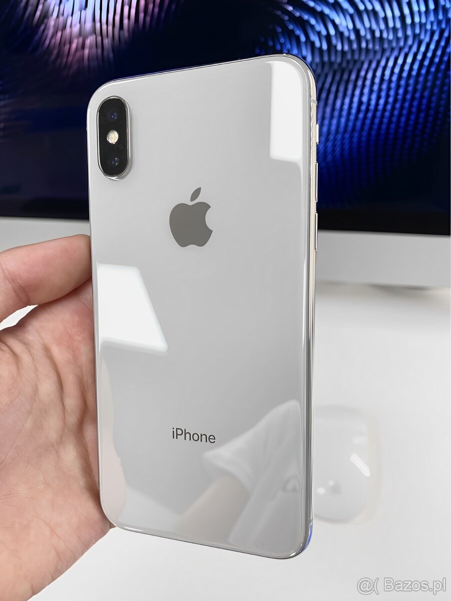 iPhone X Silver KONDYCJA BATERII 100% TOP