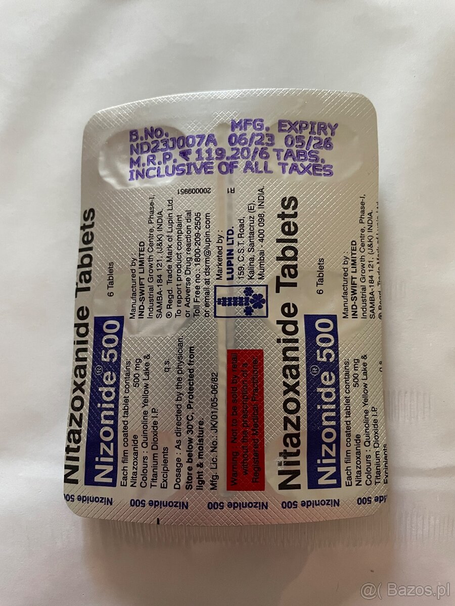 Sprzedam Alinie nizonide nitazoxanide 500