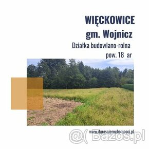 Więckowice działka budowlano-rolna 18 ar