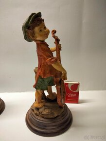 Włoska figurka Capodimonte G. Armanii Kontrabas- Tanio - 2