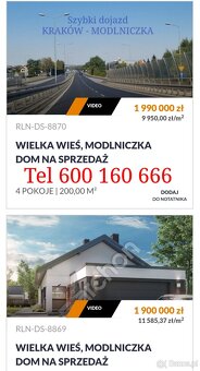 Modlniczka ok Krakowa dom parterowy 164m2 - 2