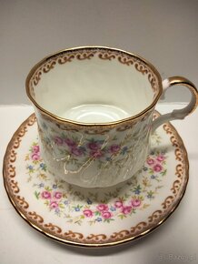 Stara angielska porcelana sygnowana Elizabethan -Piwonie - 3