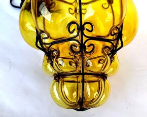 Piękna wisząca, wenecka lampa Murano. - 4