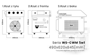 Spawarka laserowa 5w1 z funkcją czyszczenia i cięcia 2kW - 4