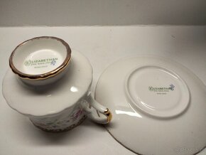 Stara angielska porcelana sygnowana Elizabethan -Piwonie - 5