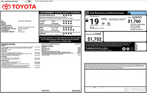 Wyposażenie Window Sticker Auta z USA & Kanada - 6